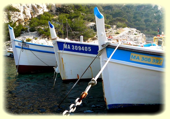 Randonnée calanques - Les barques de pêcheurs du port de la calanque de Morgiou -Les Randos de Loulou