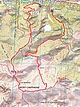 Carte de la randonnée - Les Encanaux - Les randos de Loulou
